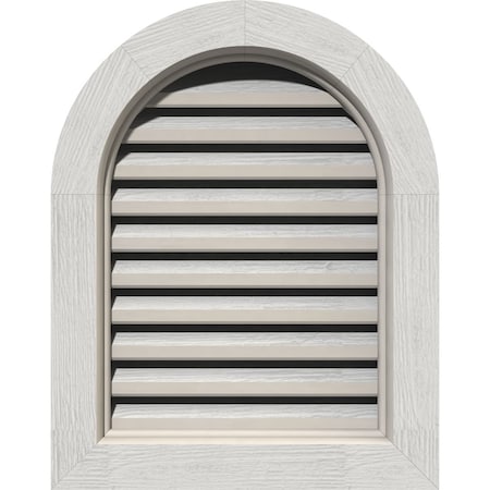 Round Top Gable Vent, Functional, Western Red Cedar Gable Vent W/Brick Mould Face Frame, 34W X 26H